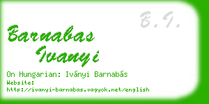 barnabas ivanyi business card